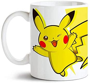 Caneca Cerâmica Estampada Desenho Pokemon (Pikachu)