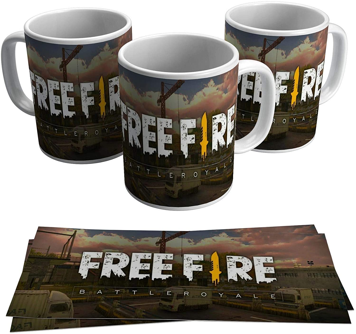 Caneca Gamer Jogo Free Fire Nome Personalizado