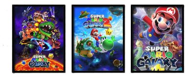 kit-3-quadros-mario-bros-galaxy