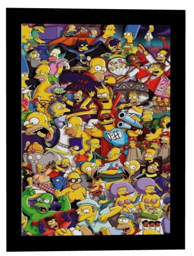 quadro decorativo the simpsons todos personagens