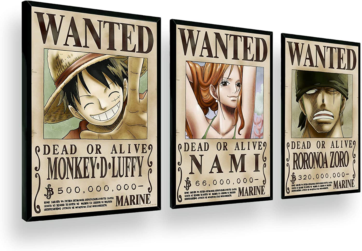 Quadro decorativo Poster Luffy Anime One Piece Desenho Arte com o