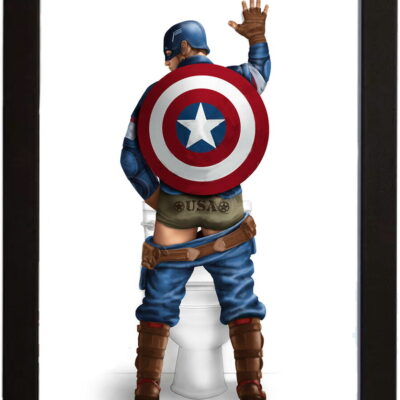 quadro-capitao-america-banheiro-lavabo