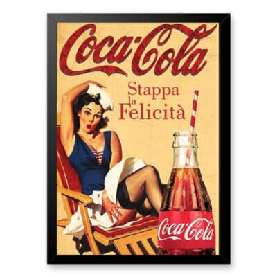 coca cola vintage quadro decorativo